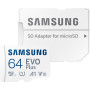 Karta pamięci Samsung EVO Plus 2024 64GB microSD MB-MC64SA/EU - SD Adapter, UHS-I U1, Odczyt do 160 MB|s
